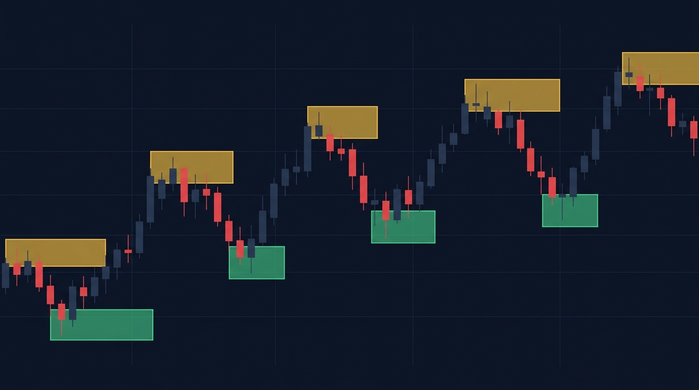 Liquidity Zones indicator — swing high/low liquidity zone visualization